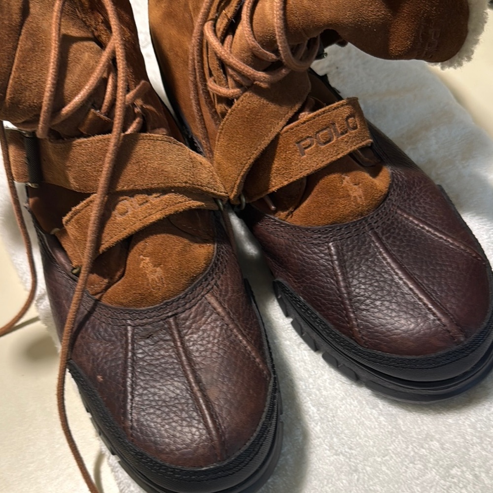 Men Ralph Lauren (polo) boot 13d Sz. Lamb inside lining with leather outer